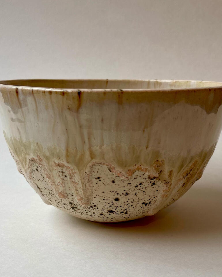 Speckled with Drip Overglaze